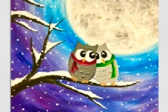 Paint Nite: Winter Owls in Snow